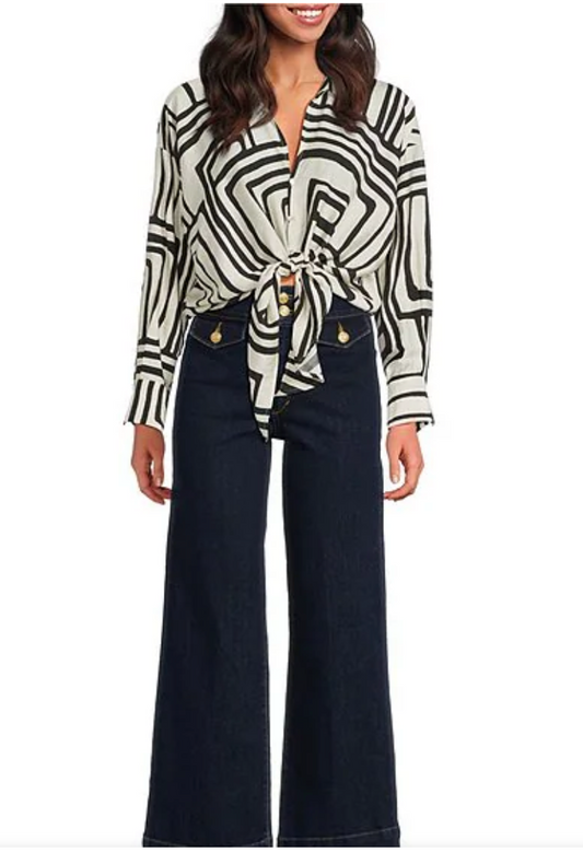 Abstract Rue Button Down