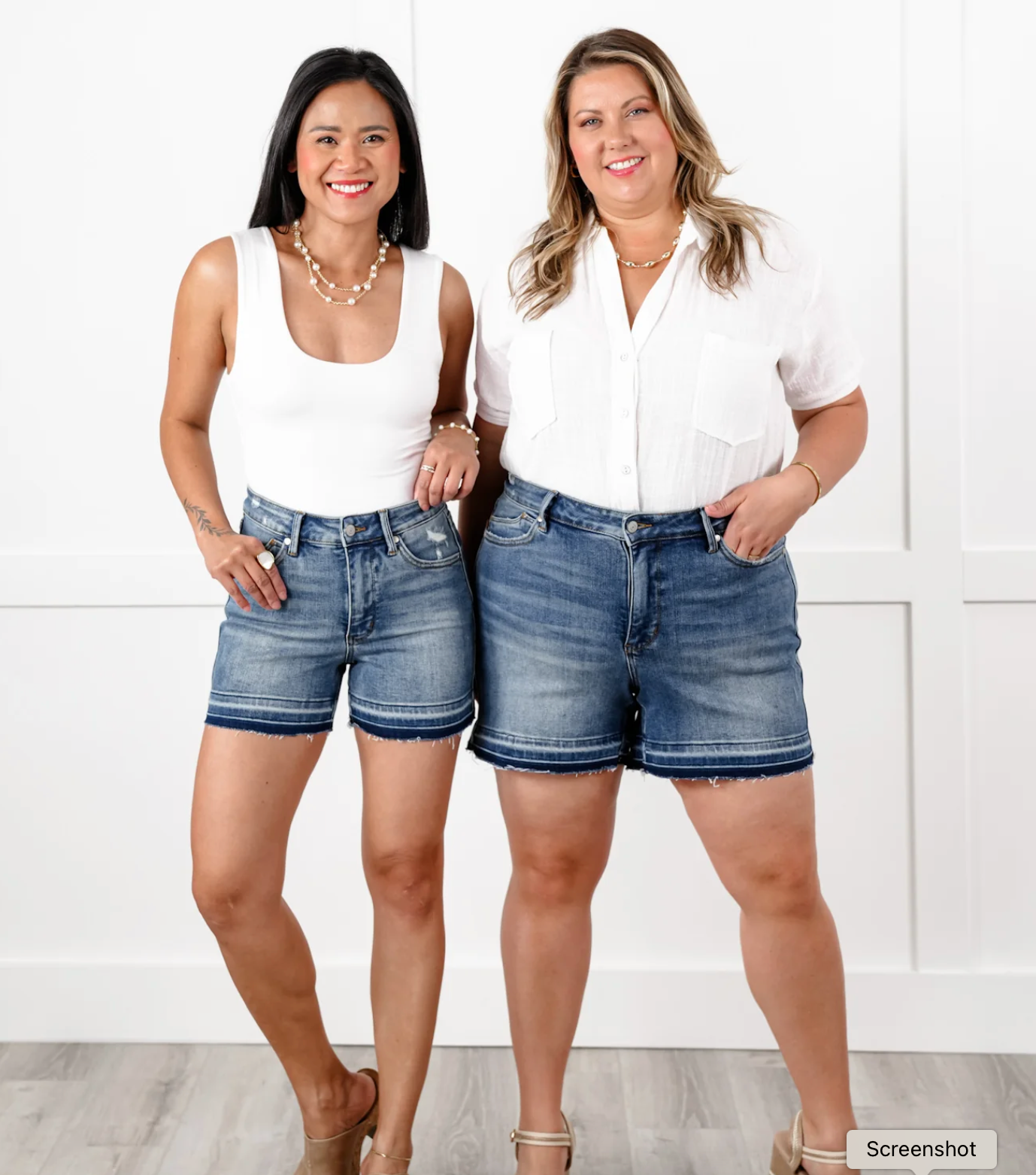 Judy Blue MidRise Vintage Release Hem Shorts