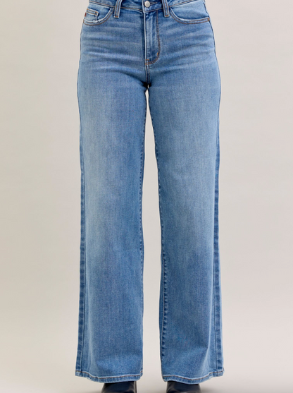 Judy Blue Mid Rise Retro Wide Leg