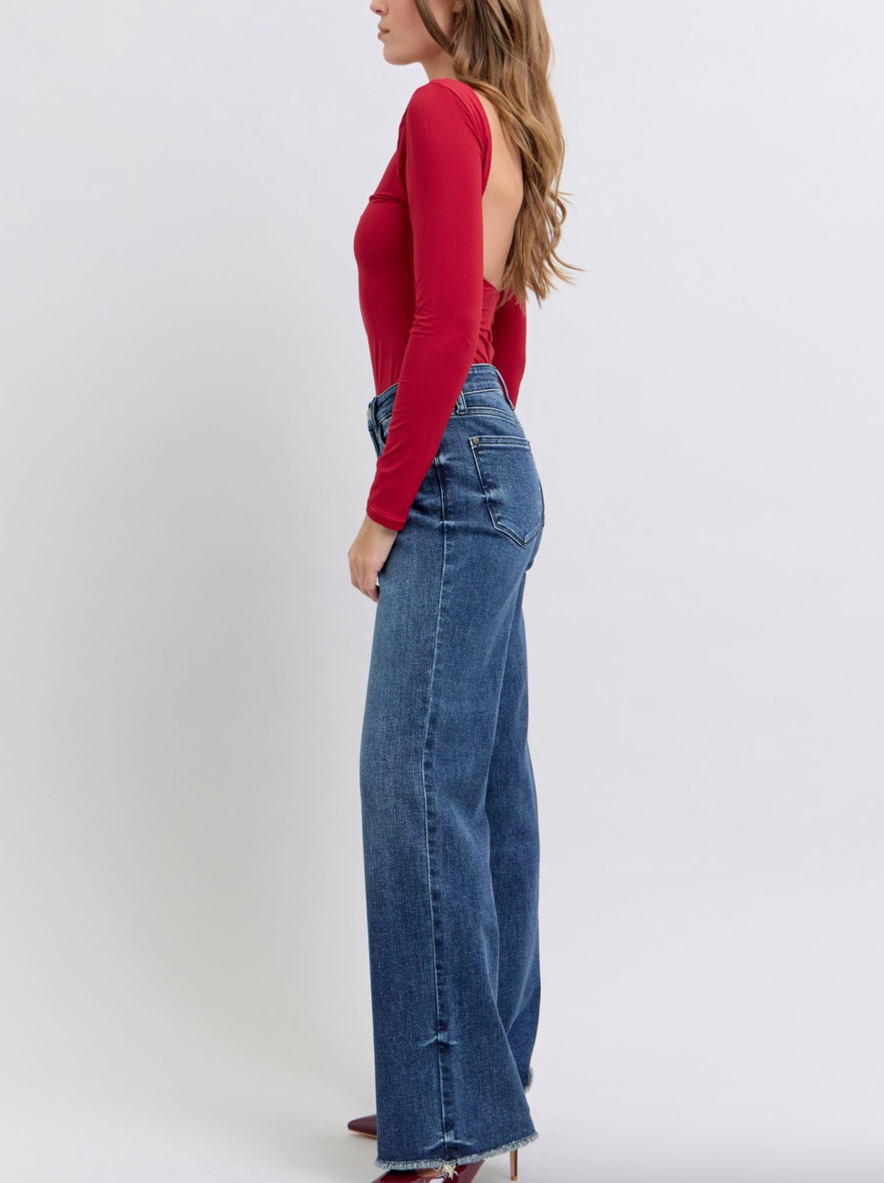 Judy Blue Mid Rise Wide Leg w/Tint