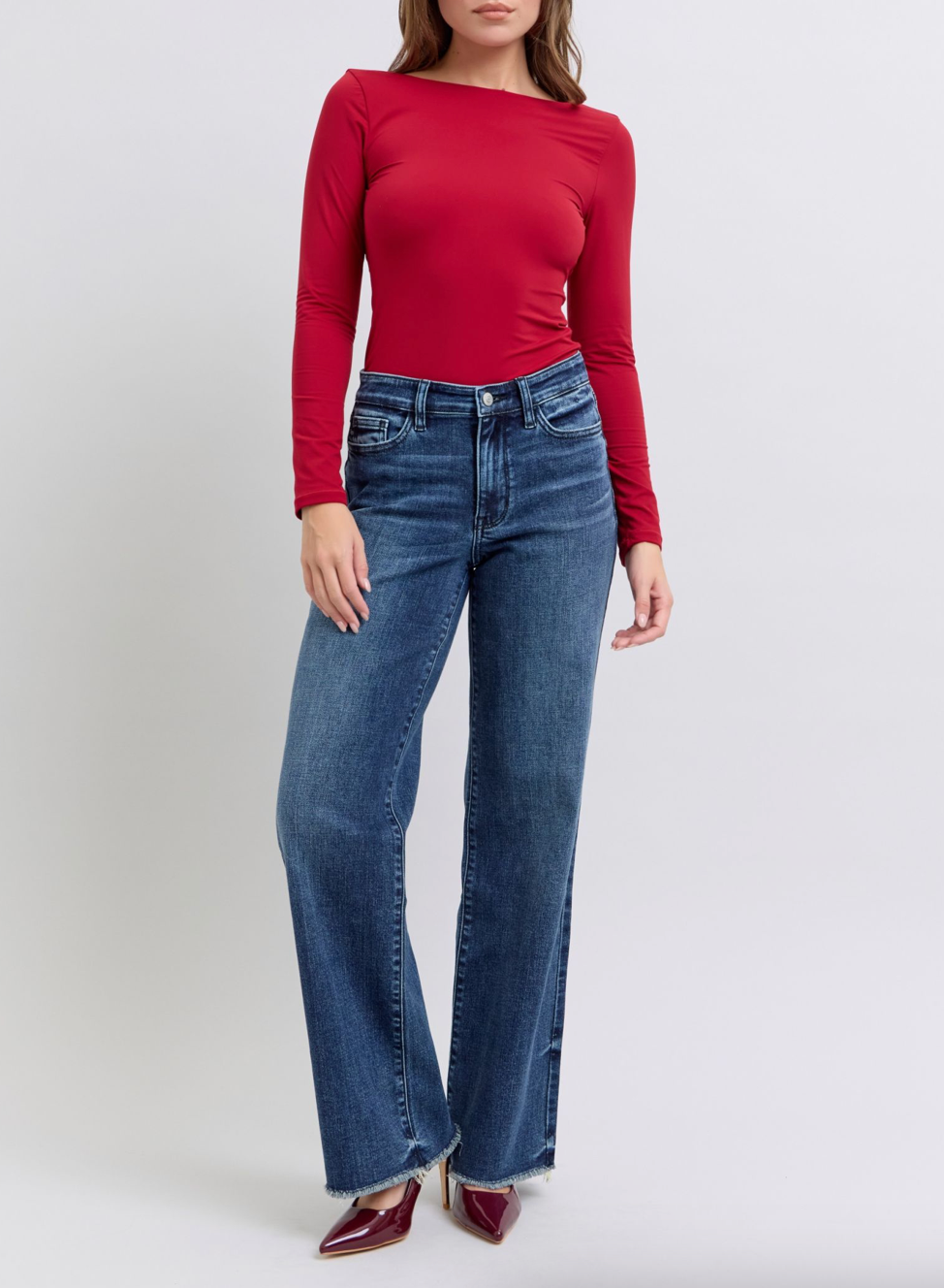 Judy Blue Mid Rise Wide Leg w/Tint