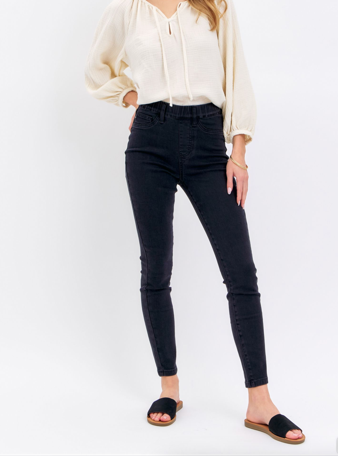 Judy Blue HW PULL ON SHIELD POCKETS SKINNY