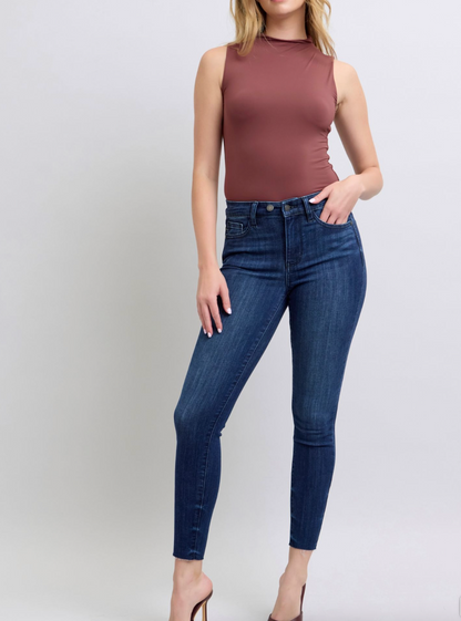 Judy Blue MR Skinny w Raw Hem