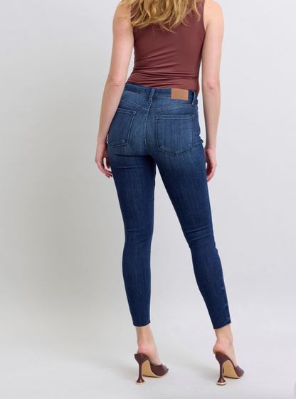 Judy Blue MR Skinny w Raw Hem