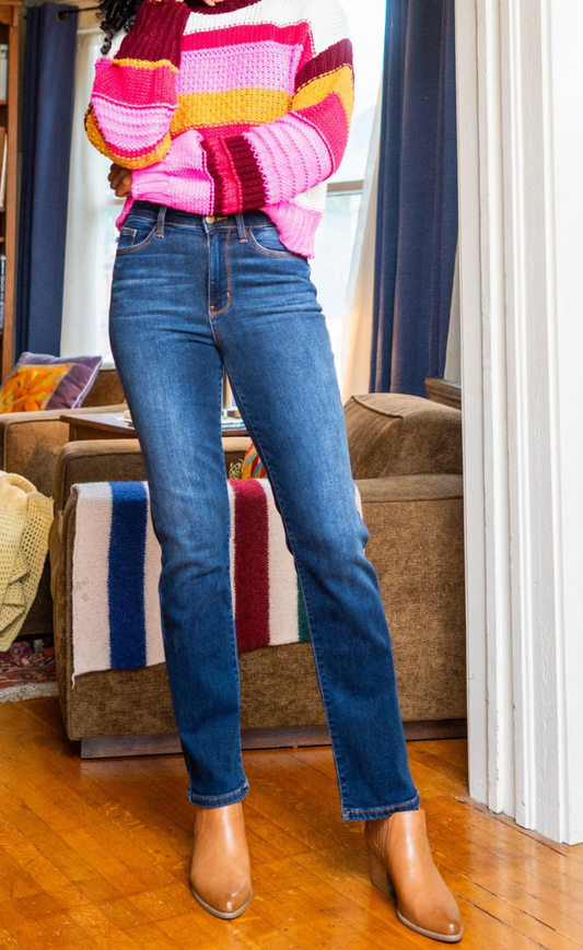 Judy Blue Vintage Wash Thermal Straight