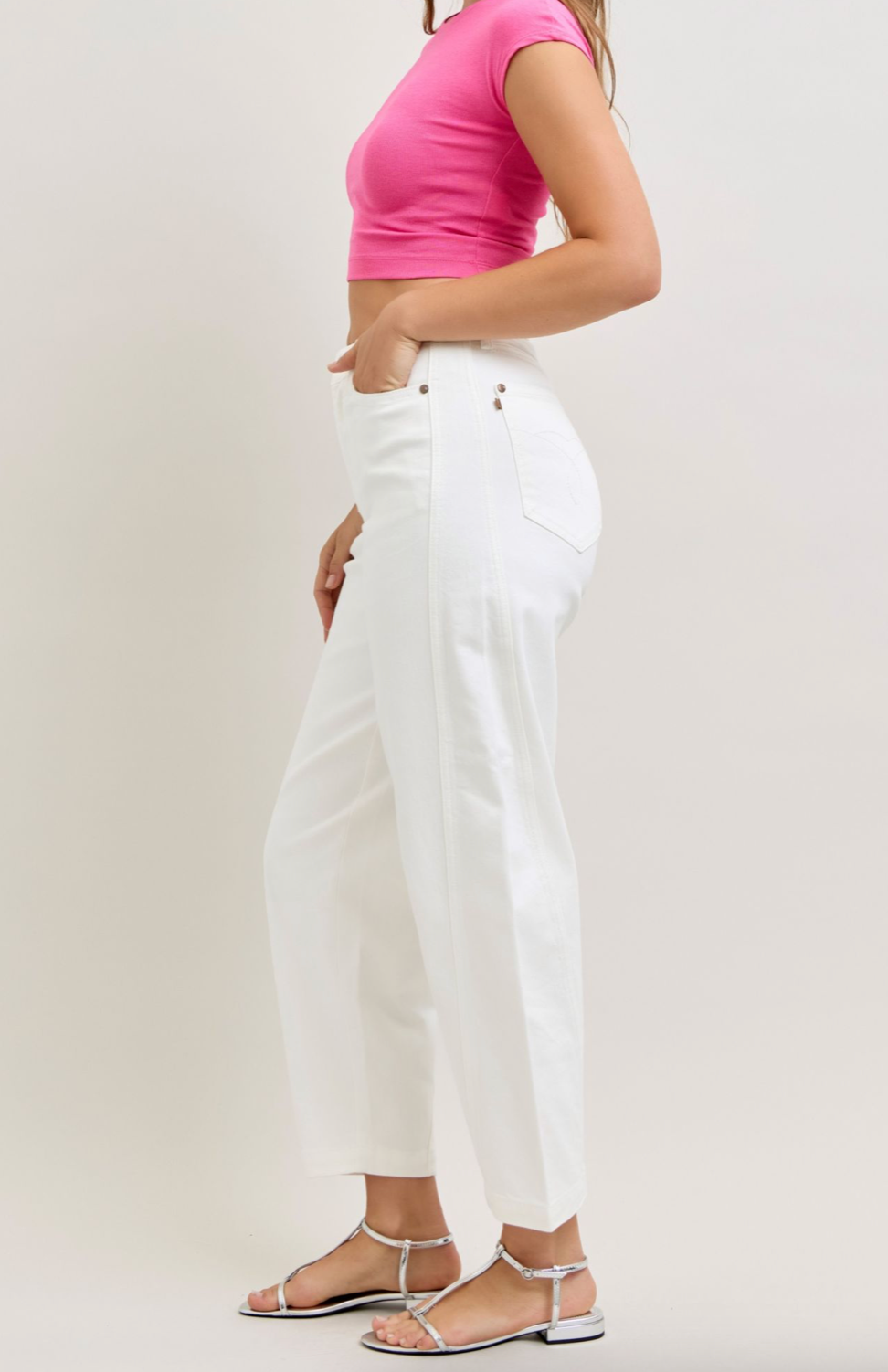 Judy Blue HW Barrel Rigid Magic White