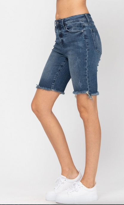 Judy Blue High Rise Cut Off Bermuda Shorts