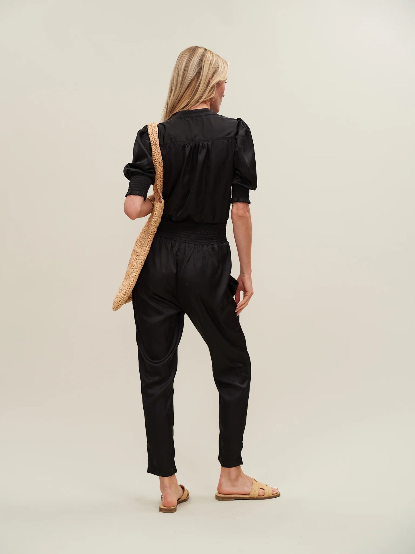 SATIN JUMPSUIT | RAVEN