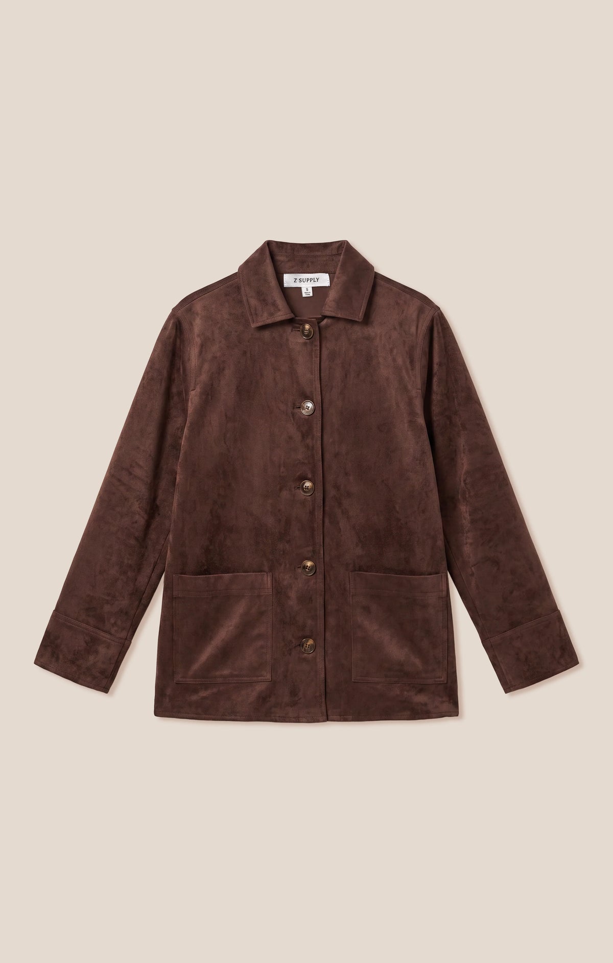 DECKER FAUX SUEDE CHORE COAT