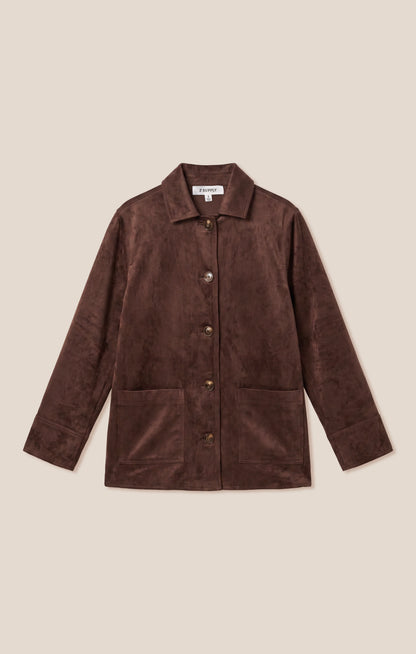 DECKER FAUX SUEDE CHORE COAT