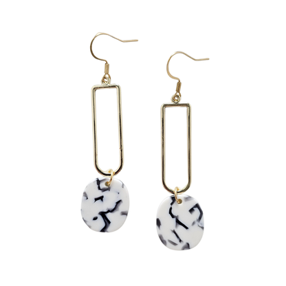 Mila Earrings - Marble