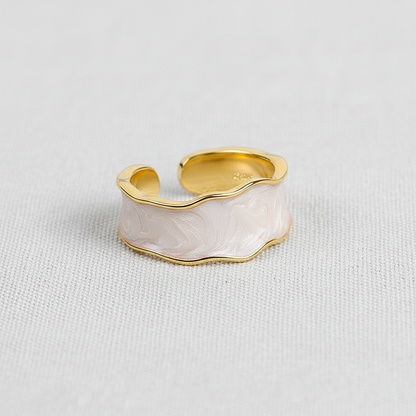 Enamel Drop Adjustable Ring