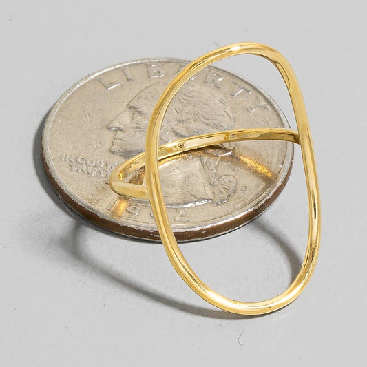 Curved Oval Minimalist Ring