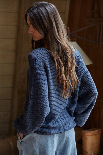 Knit Round Neck Long Sleeve Top