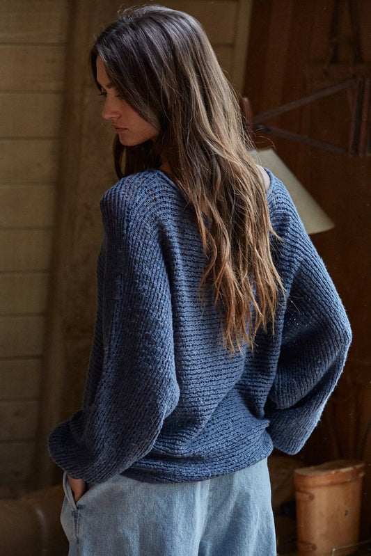 Knit Round Neck Long Sleeve Top