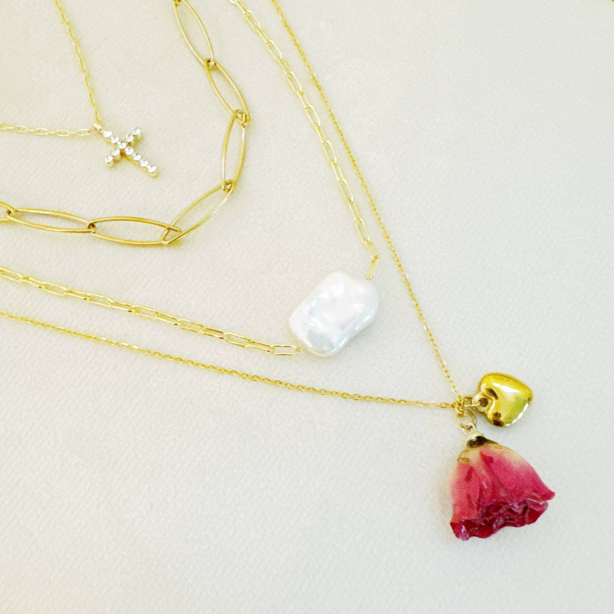 Hannah Baroque Pearl Chain Necklace