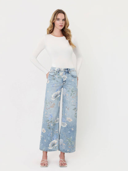 SUPER HIGH RISE FLORAL VINTAGE FLARE