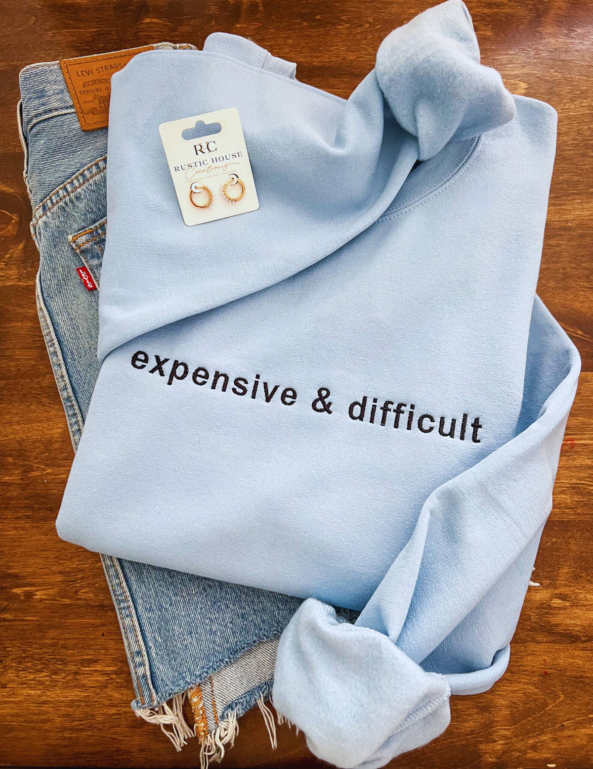 Expensive & Difficult Embroidered Sweatshirt