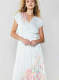 Floral Print Pleated Midi Dress
