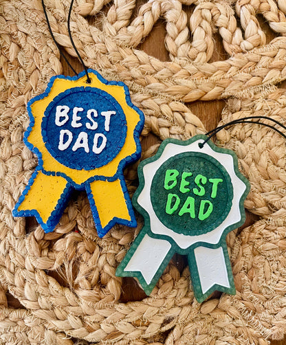 Best Dad Ribbon Car Freshie 