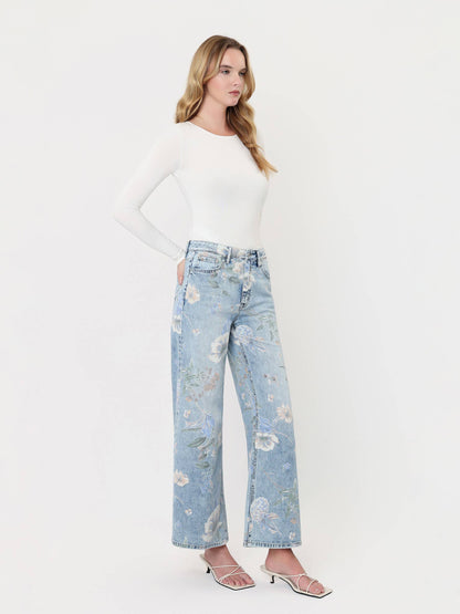 SUPER HIGH RISE FLORAL VINTAGE FLARE
