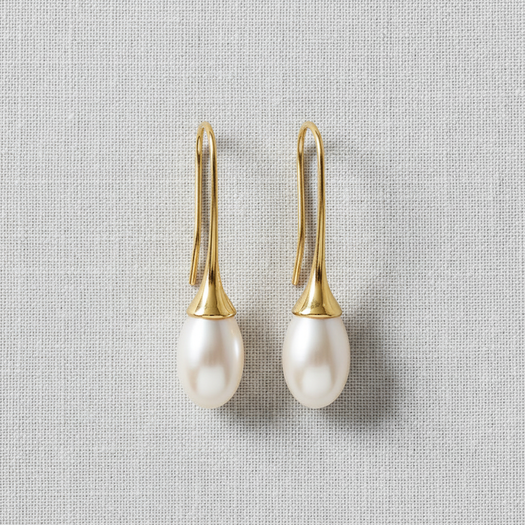 Vintage Pearl Teardrop Earrings