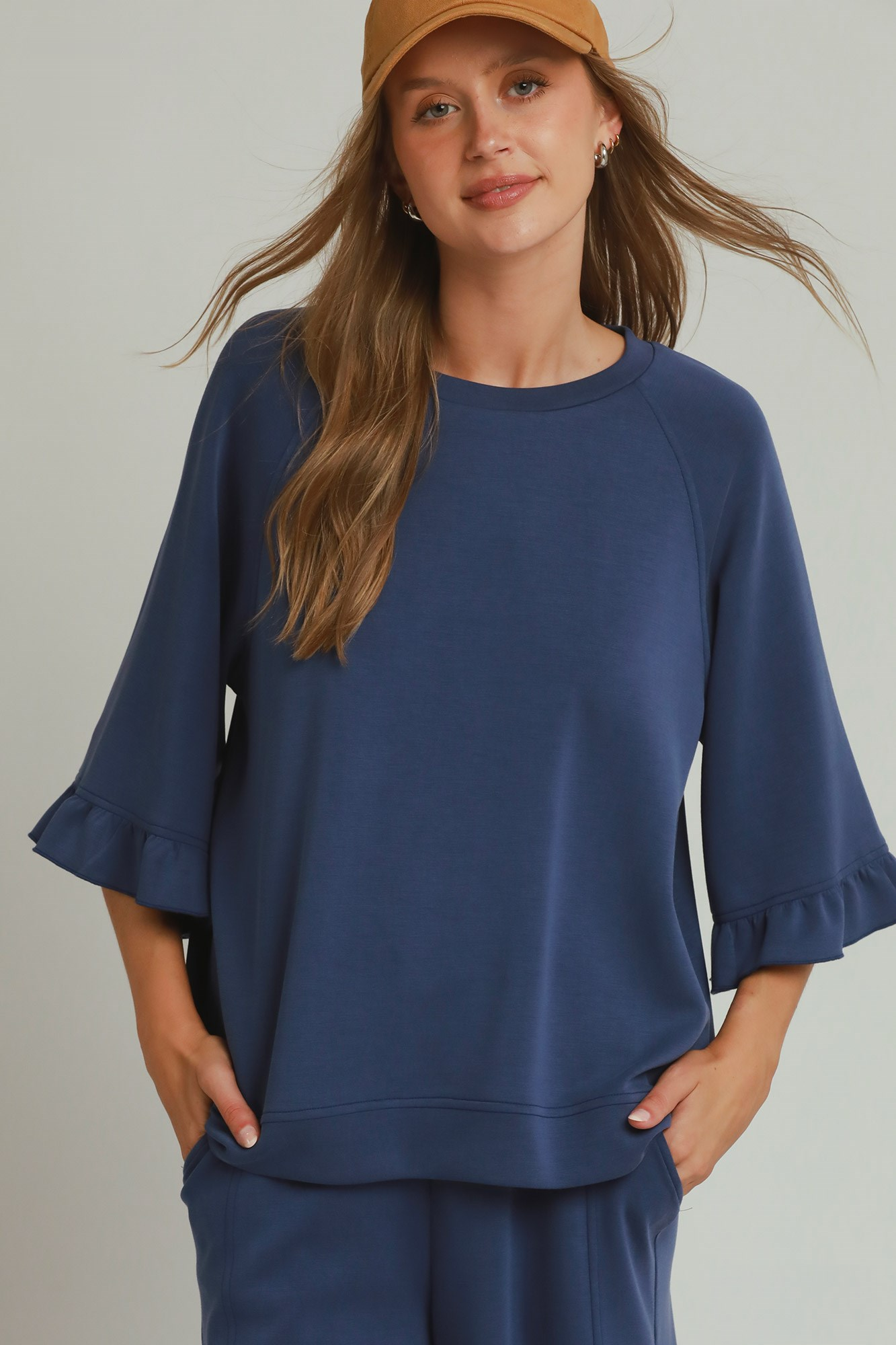SPACEKNIT 3/4 Raglan Sleeve Top
