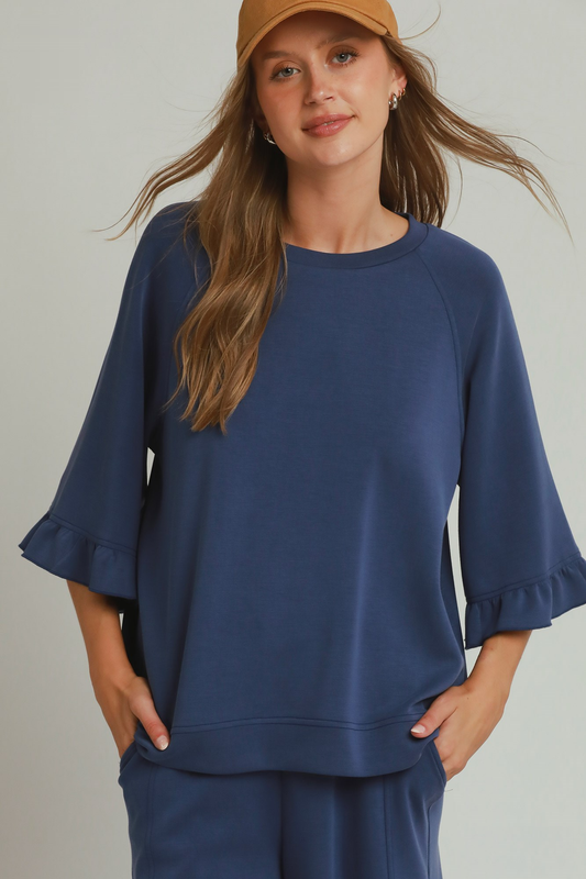 SPACEKNIT 3/4 Raglan Sleeve Top