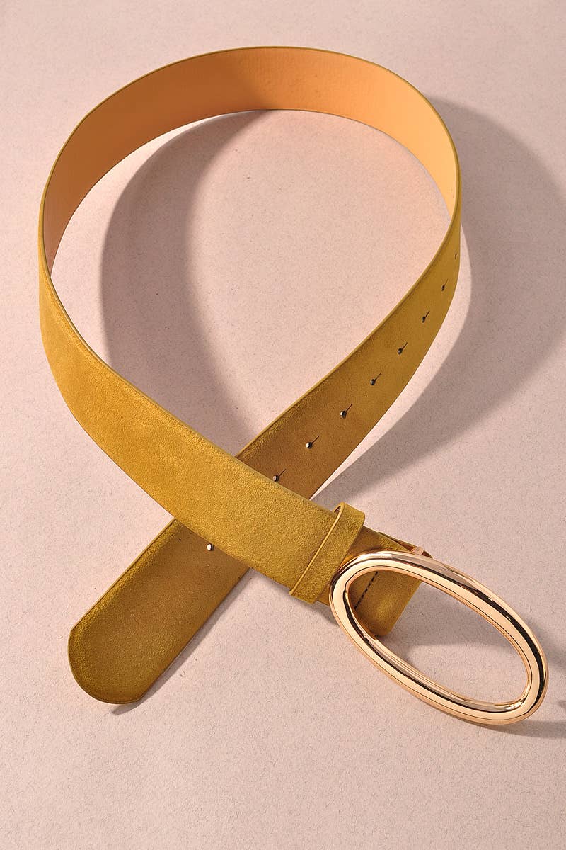 Oval Textured Open Metal Belt