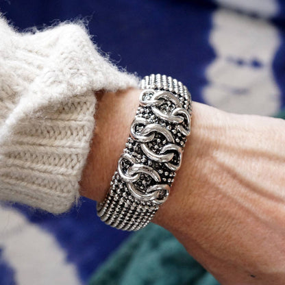 Boho Luxe – Wide Statement Stretch Bangles (6 Styles)