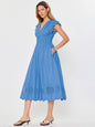 Embroidered Lace Midi Dress