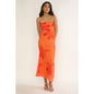 STRAPLESS BANDEAU FLORAL MIDI DRESS/64658J06