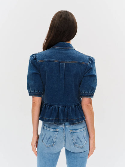 THE DELANCEY DENIM PEPLUM JACKET