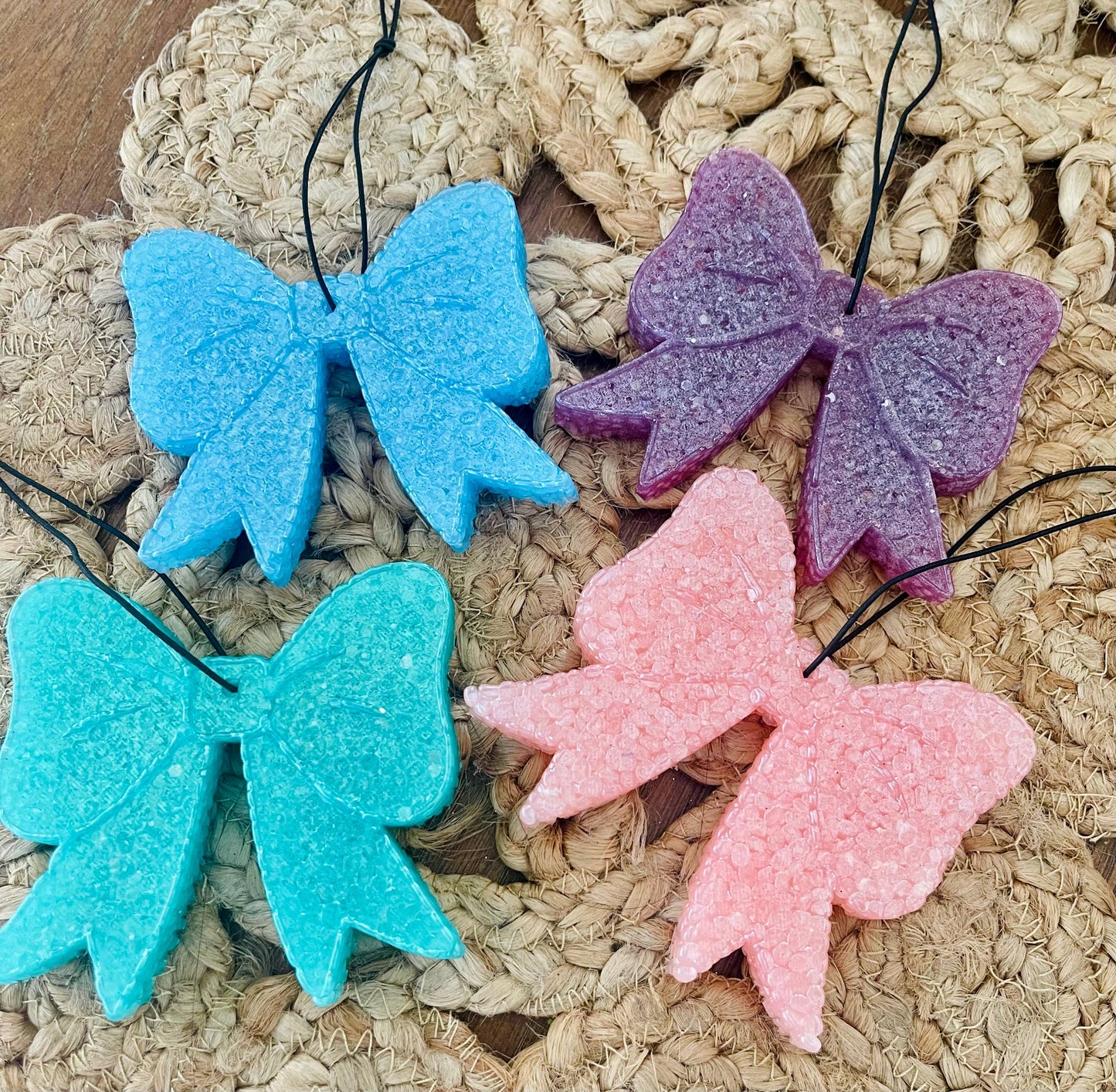 Glitter Bow Car Freshie 