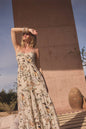 Floral Crepe Wide-Leg Tiered Ruffle Cami Jumpsuit
