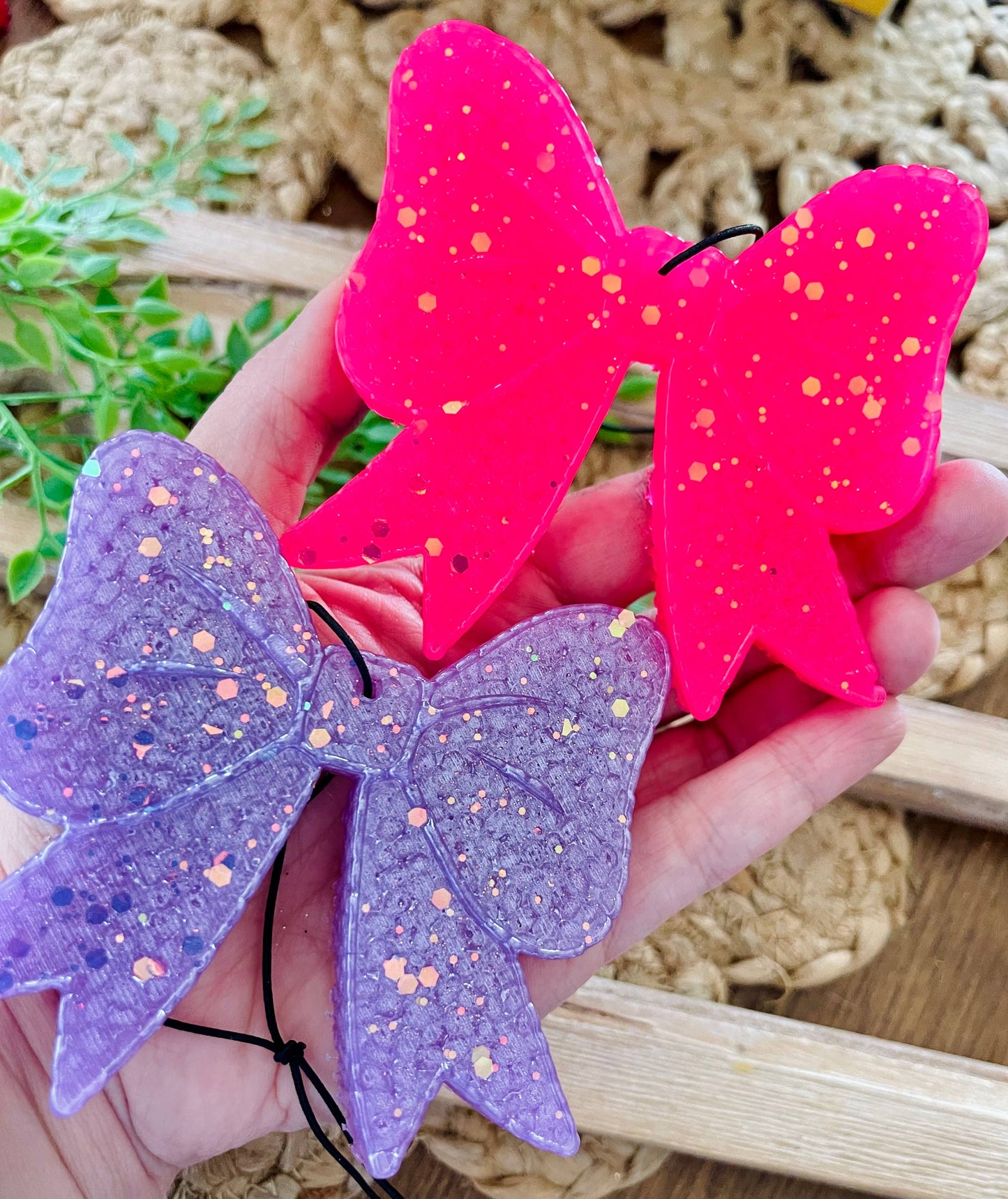 Glitter Bow Car Freshie 