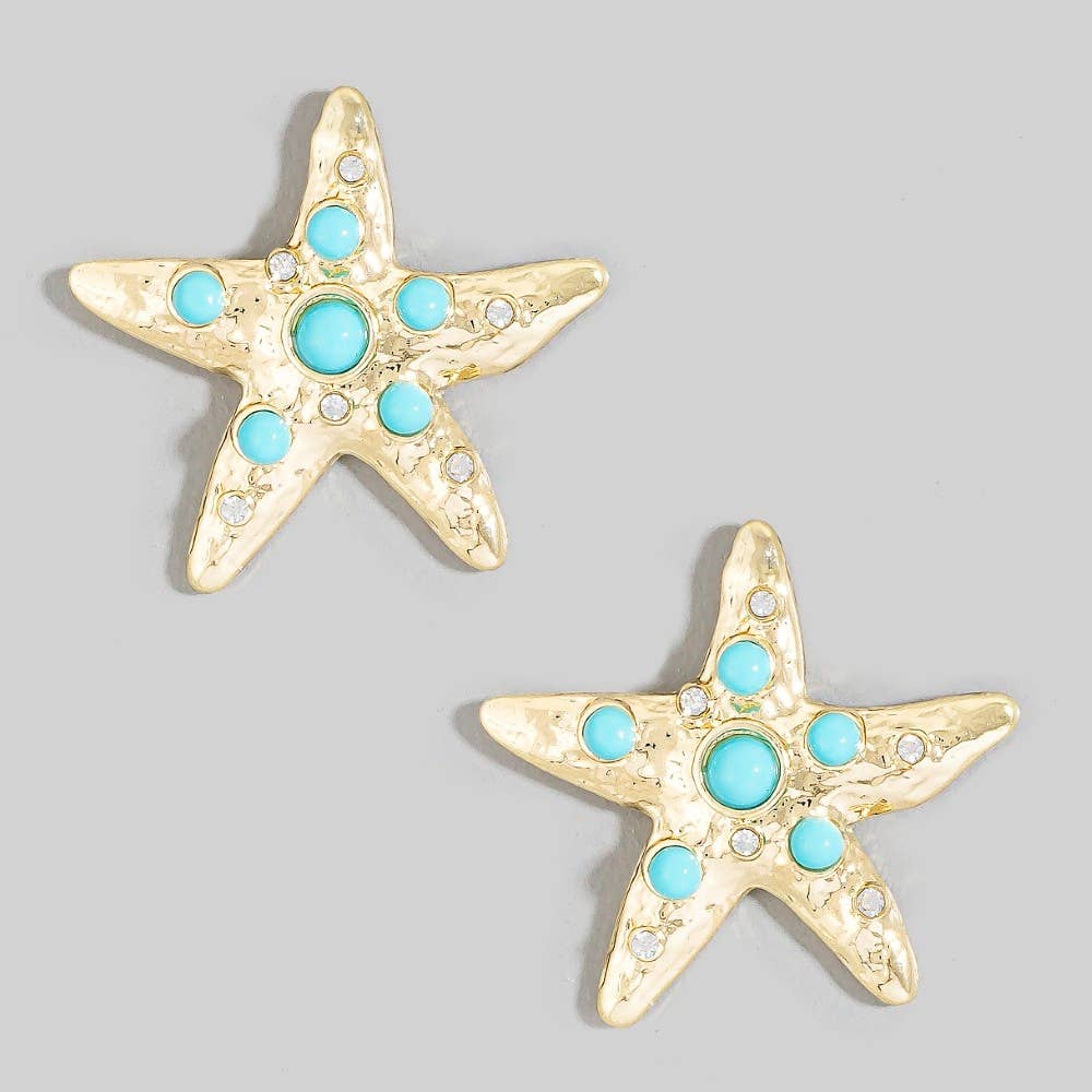 Sealife Metallic Starfish Earrings