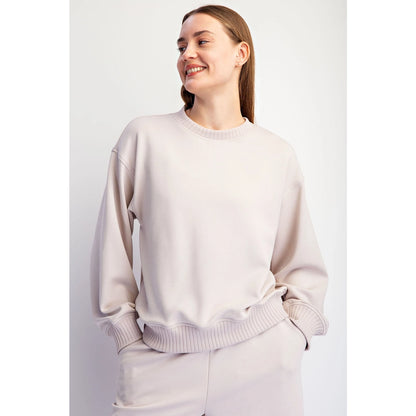Modal Scuba Luxe Crew Neck Top