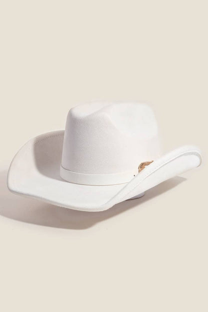 Simple Faux Suede Cowboy Fedora Hat