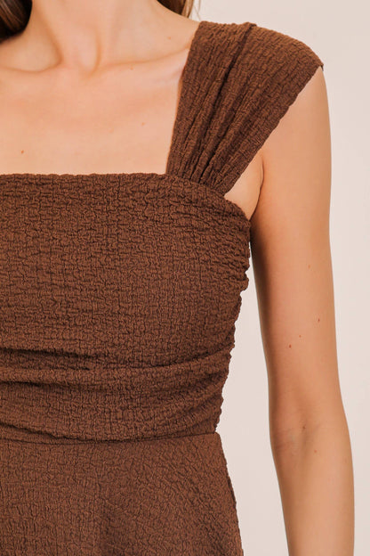 Sway Square Neck Romper in Sand