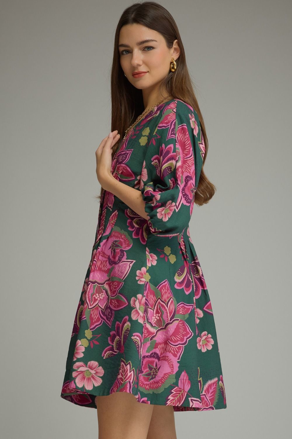 Floral print mini dress