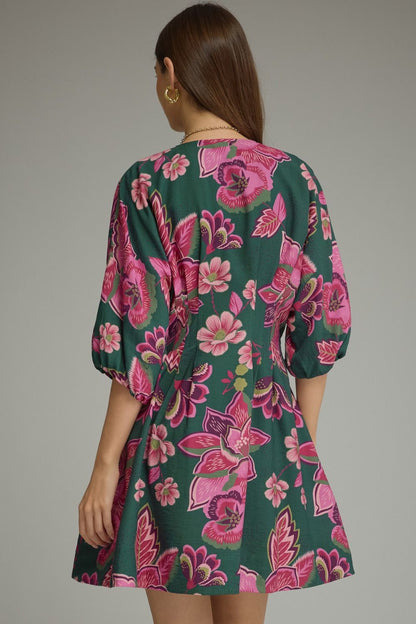 Floral print mini dress