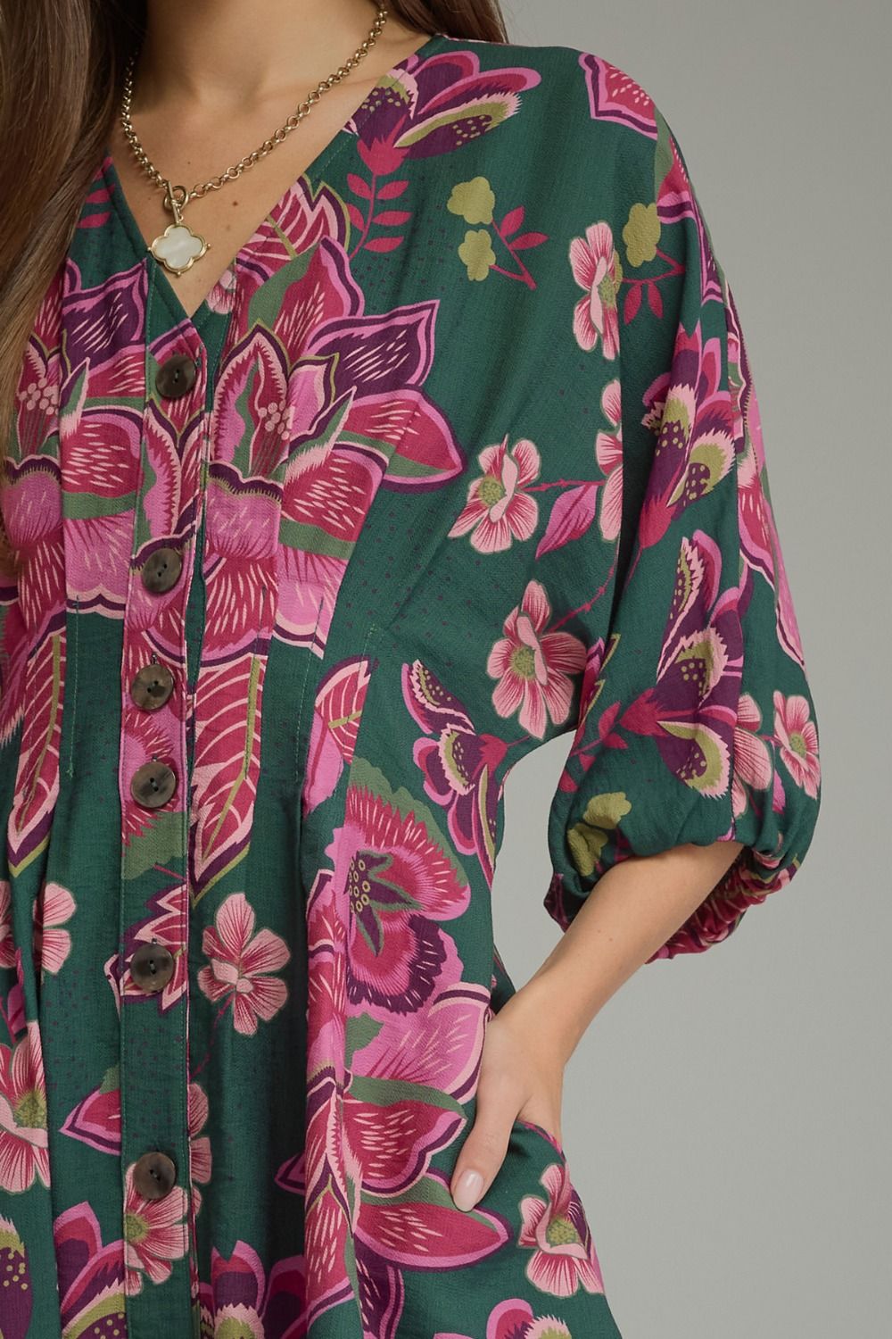 Floral print mini dress