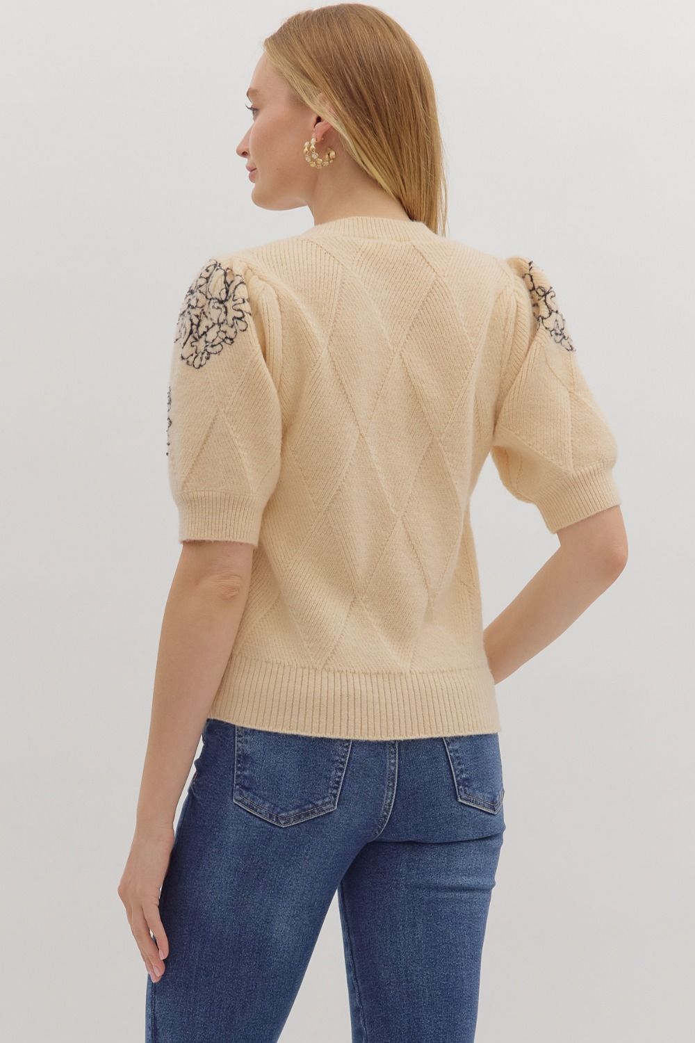 Ecru Bloom Sweater