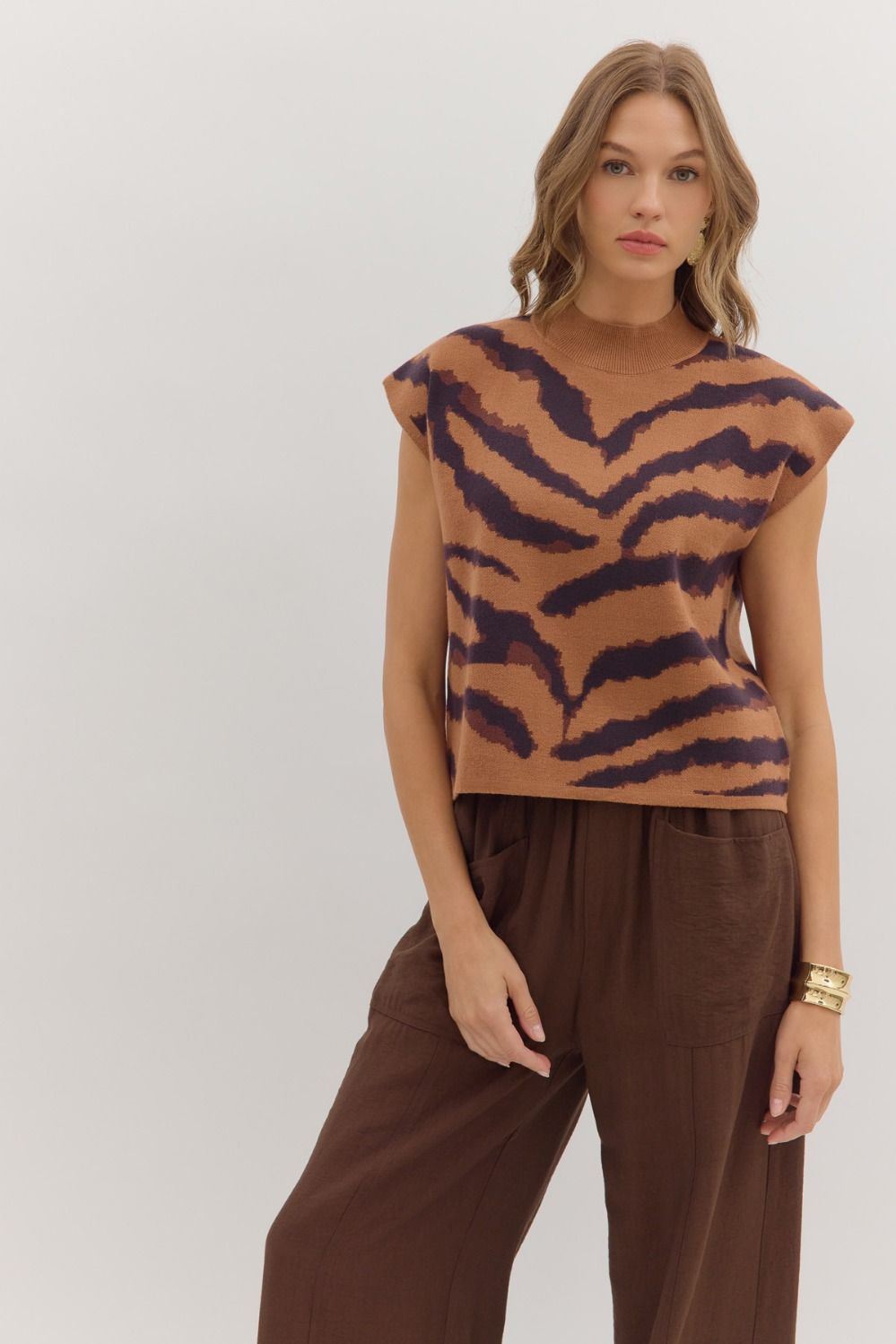 Wild Child Mock Neck Top
