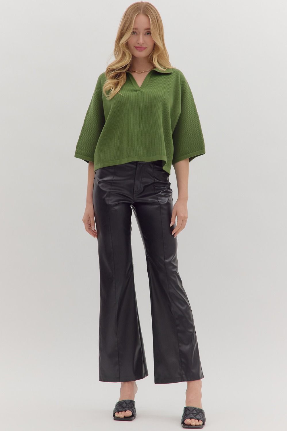 Green with Envy Knit Top