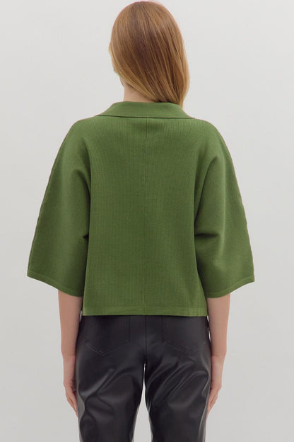 Green with Envy Knit Top