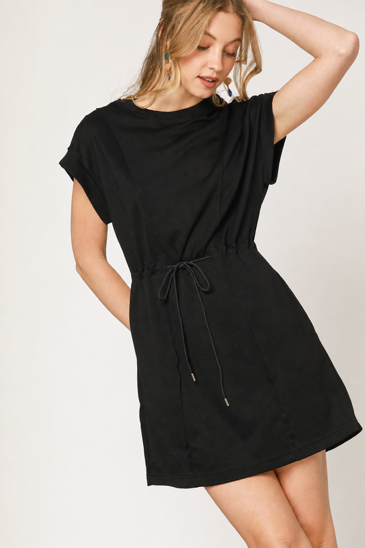 LUXEKNIT Pleated Mini Dress