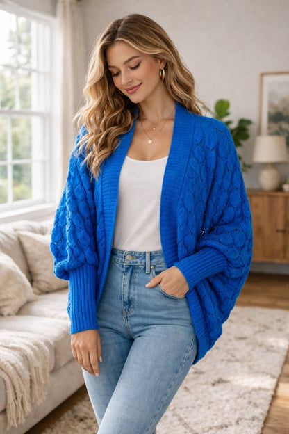 Textured Knit Cocoon Cardigan