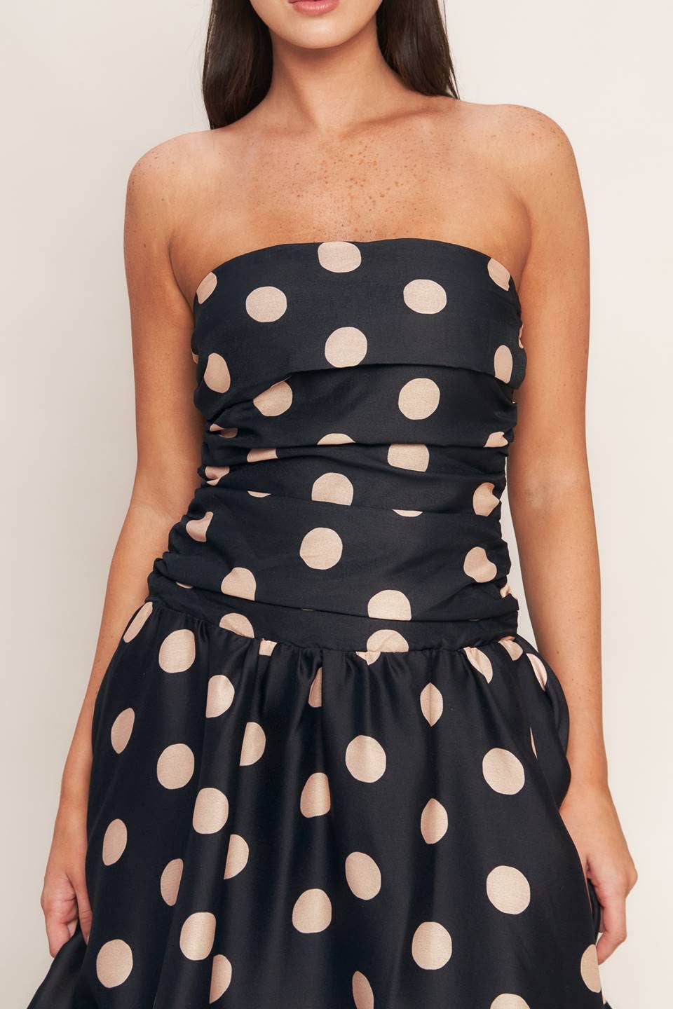 Polka Dot woven midi dress